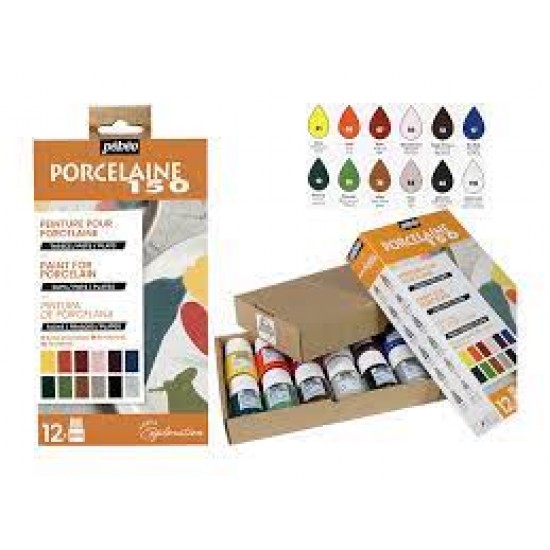 Pebeo Porcelaine 150 Ceramic Paint Exploration Set #2 12 x 20 ml 757472